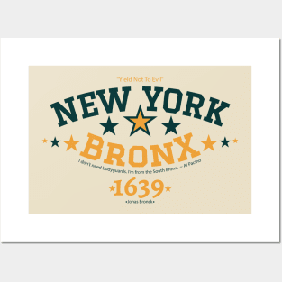 New York Bronx 'Yield to the Evil' Logo Shirt - Urban Streetwear Collection Posters and Art